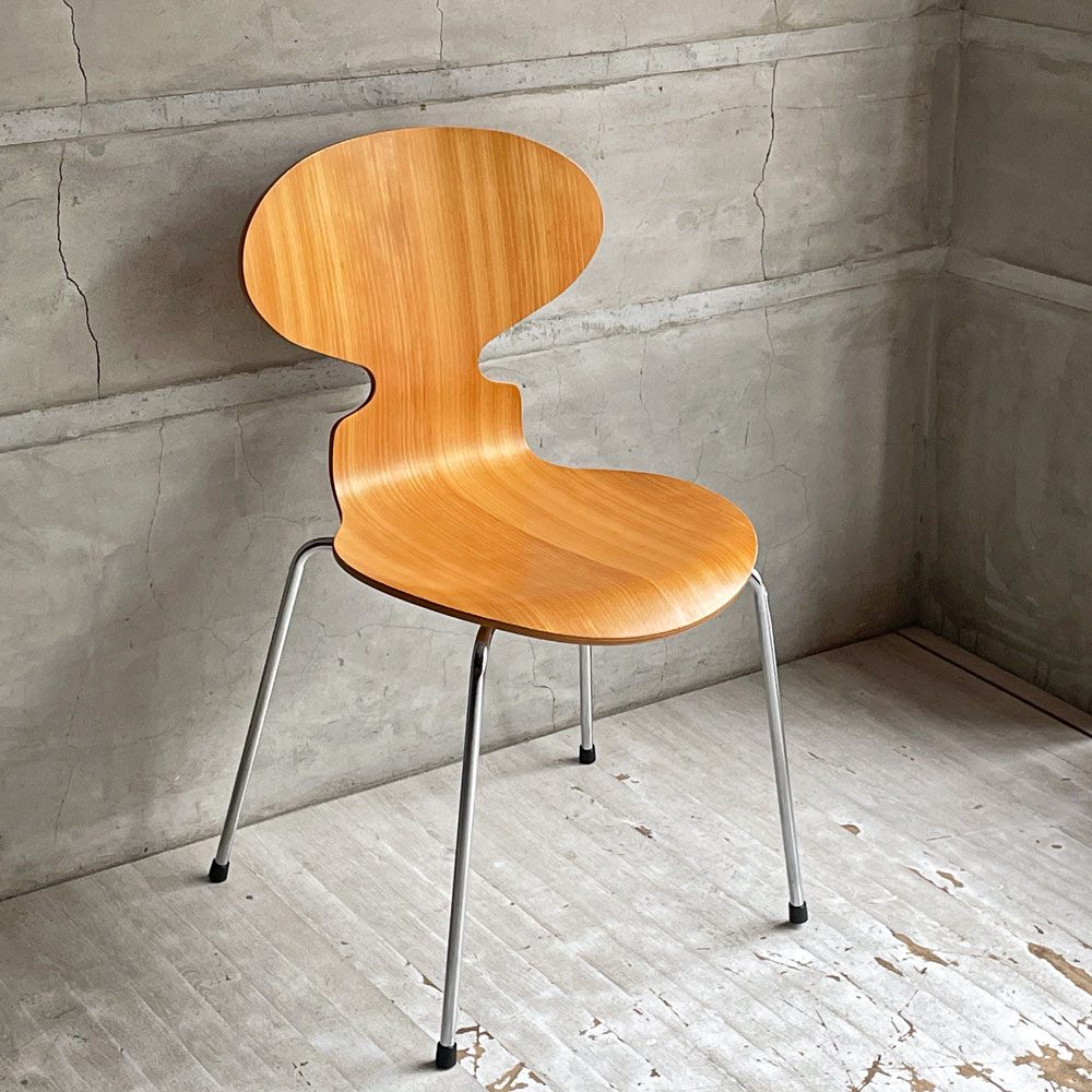 フリッツハンセン Fritz Hansen 3101 アントチェア 4本脚 ナチュラルビーチ材 ラッカー仕上げ アルネ・ヤコブセン 北欧家具 D ♪