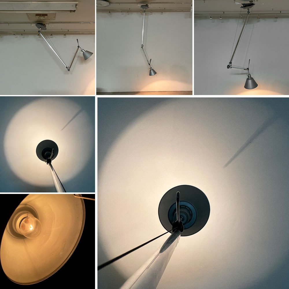 アルテミデ Artemide トロメオ サスペンション ディセントラ TOLOMEO Suspension Decentrata シーリングライト カンチレバー アルミ シルバー 定価￥162,800- 要電気工事 ●