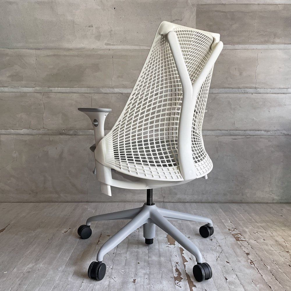ハーマンミラー HermanMiller セイルチェア SAYL Chair デスクチェア オフィスチェア アジャスタブルアーム ホワイト イヴ・ベアール 2021年製 ♪