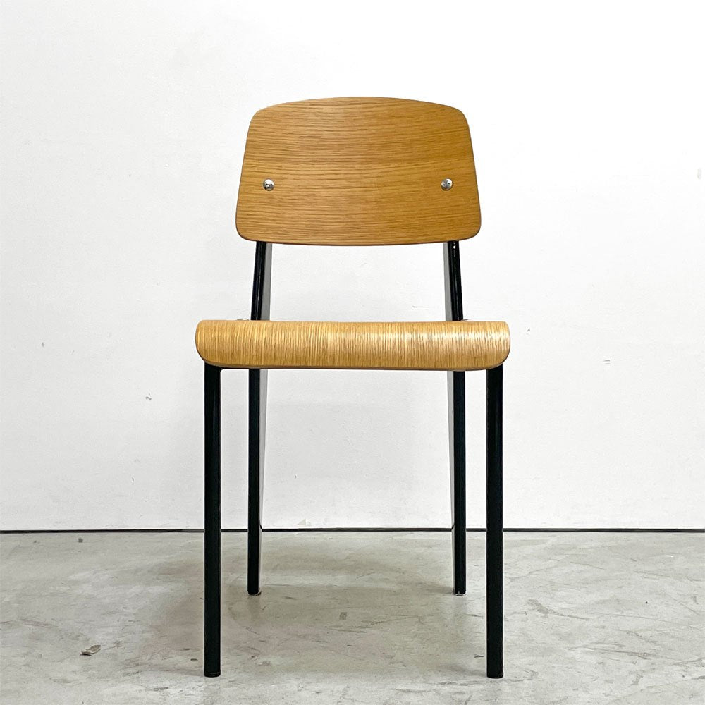 スタンダードチェア Standard chair リプロダクト ナチュラルオーク×ブラック ジャン・プルーヴェ Jean Prouve 名作椅子 A ●