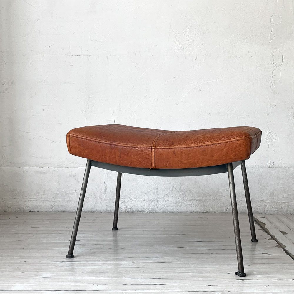 トラックファニチャー TRUCK FURNITURE ファロードレザー オットマン L-1 ナラ無垢材 牛革 インダストリアル ビンテージスタイル 定価￥103.400- ★