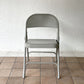 チューブラースチール フォールディングチェア TUBULAR STEEL FOLDING CHAIR 折りたたみ椅子 グレー アメリカ インダストリアル PFS取扱 A ◇
