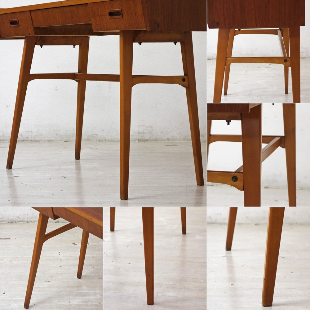 北欧ビンテージ Scandinavian Vintage チーク材 コンソールデスク ドラフティングテーブル W99cm ●