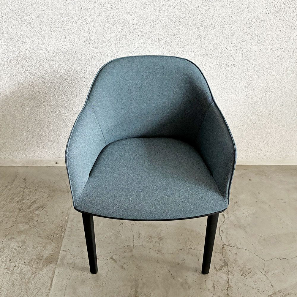 ヴィトラ Vitra ソフトシェルチェア Softshell Chair アームチェア ファブリック ブルー系 4レッグベース ロナン＆エルワン・ブルレック 未使用品 定価￥111,100- 〓