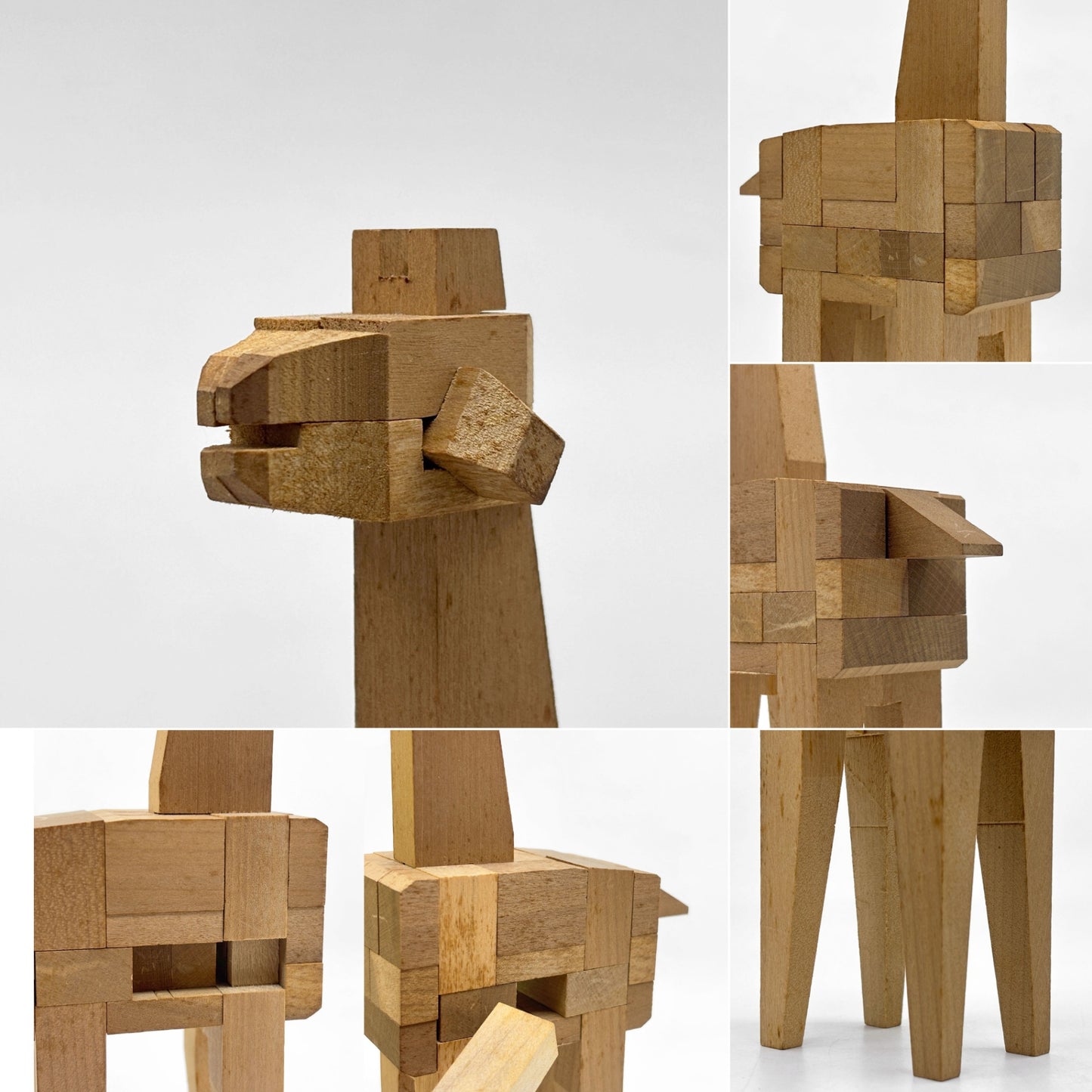 山中組木工房 Yamanaka Kumiki 動物シリーズ キリン 三代目 山中広吉 箱根伝統工芸 組木細工 ●