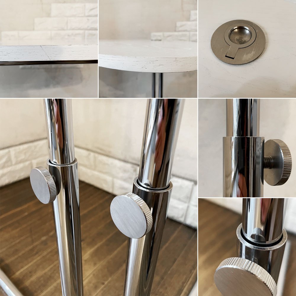 テクタ TECTA サイドテーブル K22 SIDE TABLE ホワイト アッシュ材 昇降式 アレキサンダー・カルダー ドイツ バウハウス ACTUS取扱 ◎