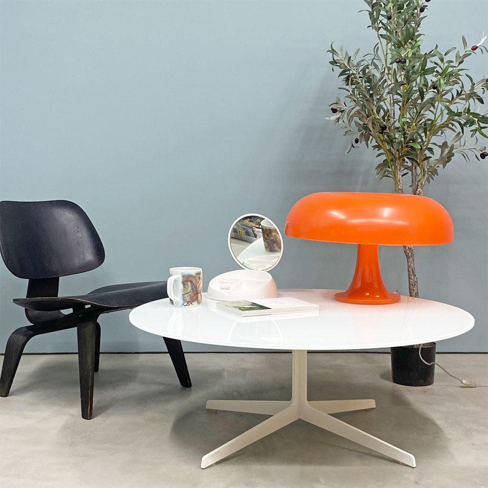 フリッツハンセン Fritz Hansen スペーステーブル SPACE TABLE コーヒーテーブル ローテーブル Φ100cm ラウンド ガラス天板 スチールレッグ イエス＋ラウブ ◎