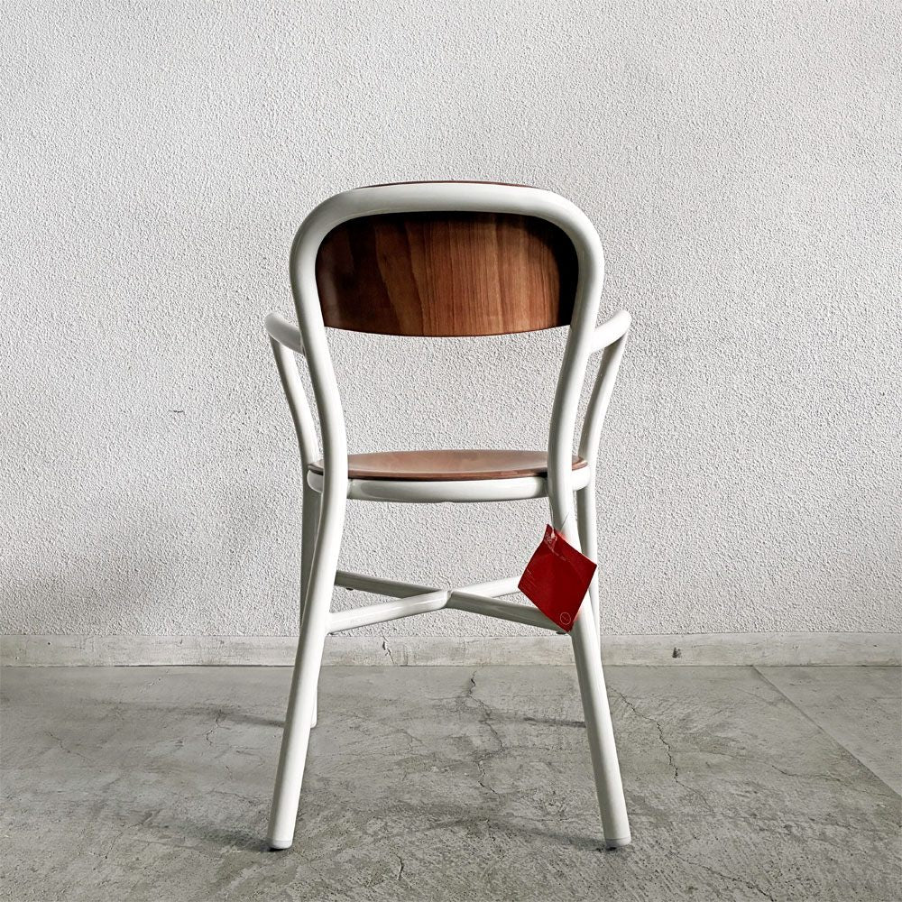 マジス MAGIS パイプチェア Pipe Chair Wood ダイニングチェア ウッドシート アーム付 ホワイト×ライトビーチ ジャスパー・モリソン 未使用品 定価￥119,900- 〓