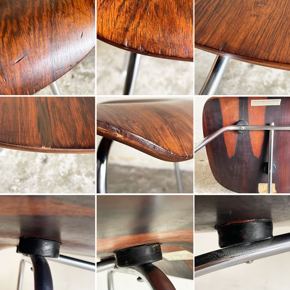 ハーマンミラー Herman Miller DCM メタルレッグ ダイニングチェア ローズウッド 60's ビンテージ C&R ミッドセンチュリー 希少 ■
