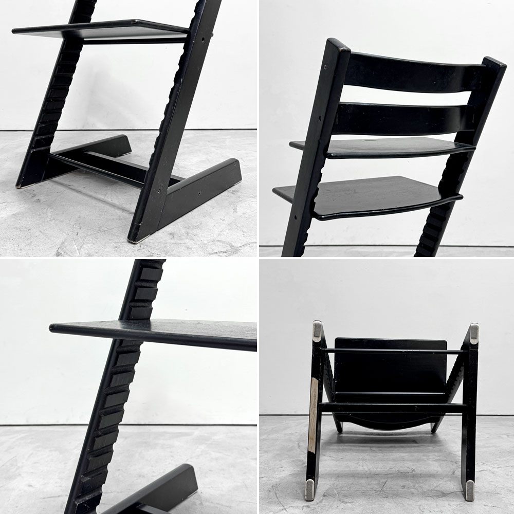 ストッケ STOKKE トリップトラップ TRIPP TRAPP ベビーチェア キッズチェア S/N無し ブラック ノルウェー 北欧家具●