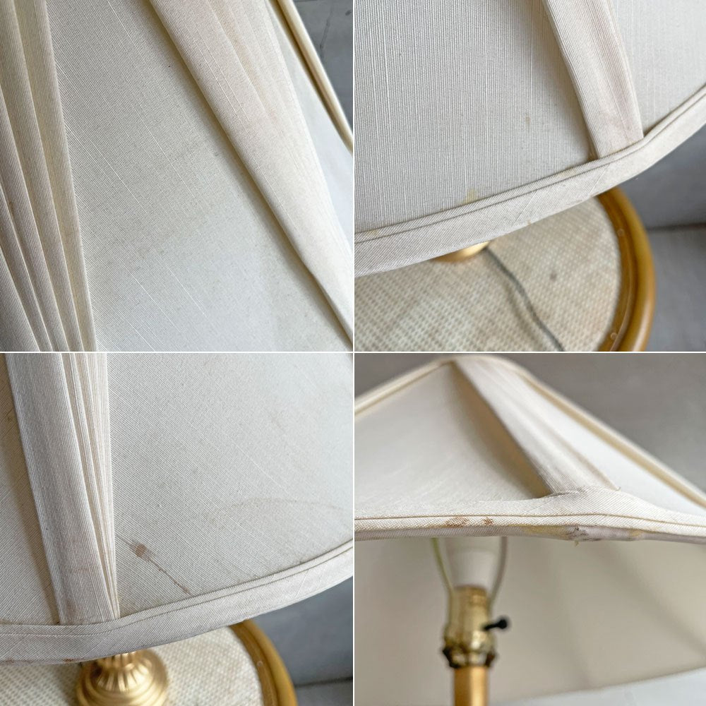 USA製 テーブルランプ 卓上ランプ ゴールドカラーフレーム ファブリックシェード クリームカラー 米国照明 ♪