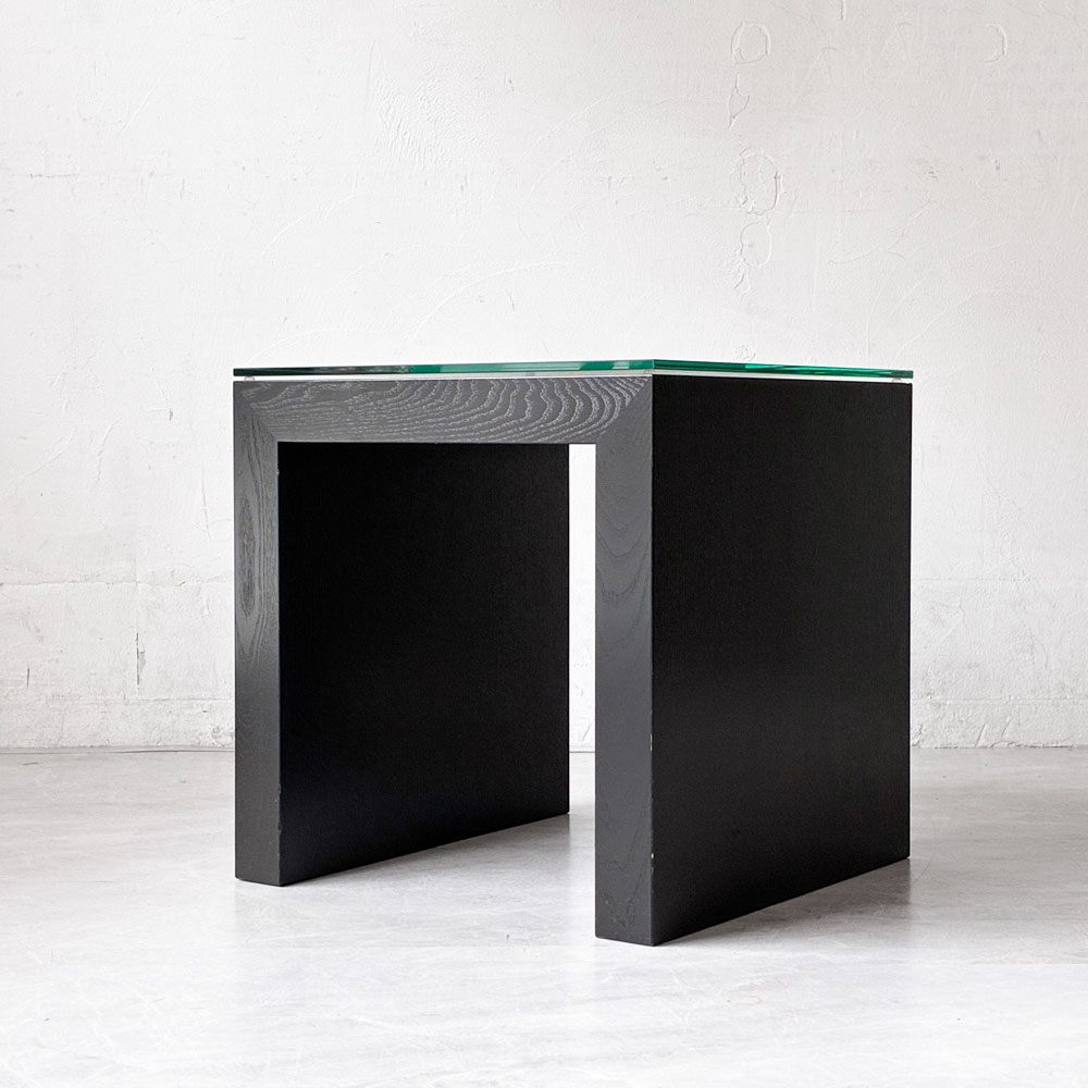 カッシーナイクスシー Cassina ixc ゼン ZEN サイドテーブル アッシュ材 ブラック ガラストップ カトリーヌ・メミ モダンデザイン 廃番 ★