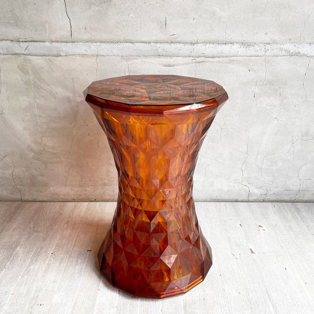 カルテル Kartell ストーン STONE スツール アンバー サイドテーブル ポリカーボネート マルセル・ワンダース イタリア 定価￥47,700- ♪