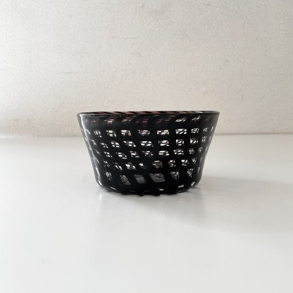 生島明水 Harumi Ikushima ムリーニ ガラスボウル ブラック Φ12cm ゴリラグラスガラージ GORILLA GLASS GARAGE 現代作家 B ◎