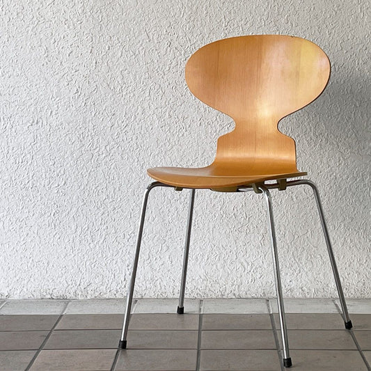 フリッツハンセン Fritz Hansen アントチェア 4本脚 ナチュラルビーチ ラッカー アルネ・ヤコブセン 北欧家具 A ◇