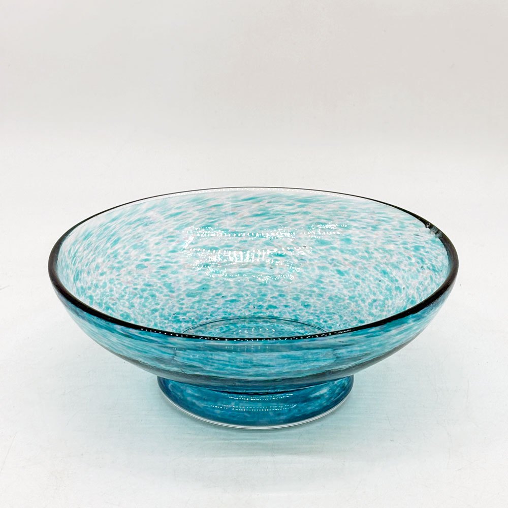 広沢葉子 Monet ガラス菓子器 ボウル 小鉢 宙吹き技法 現代作家 ●