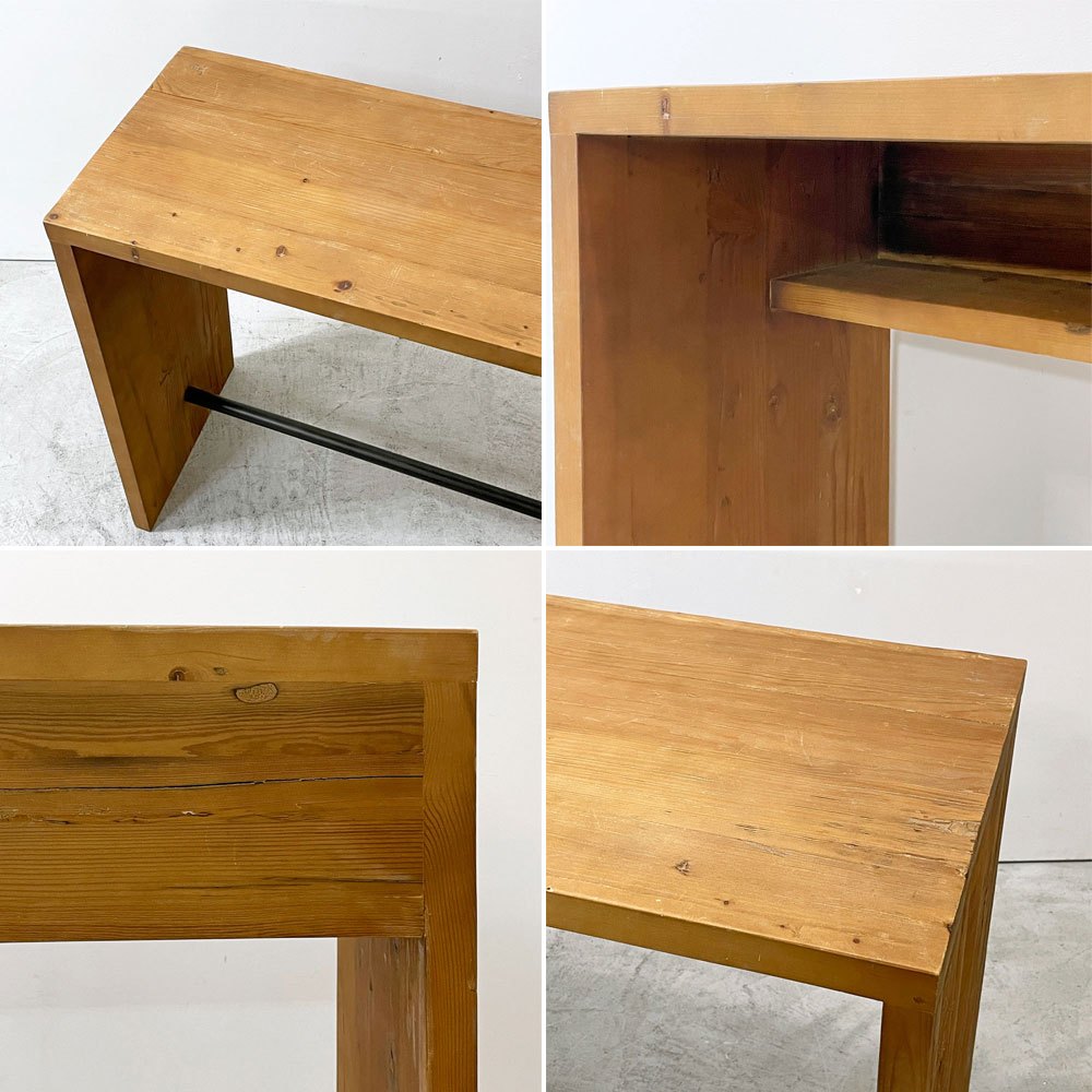 クラッシュゲート CRASH GATE ノットアンティークス knot antiques ヴォッカ VOCCA カウンターテーブル W120cm パイン古材 スチール インダストリアル ●