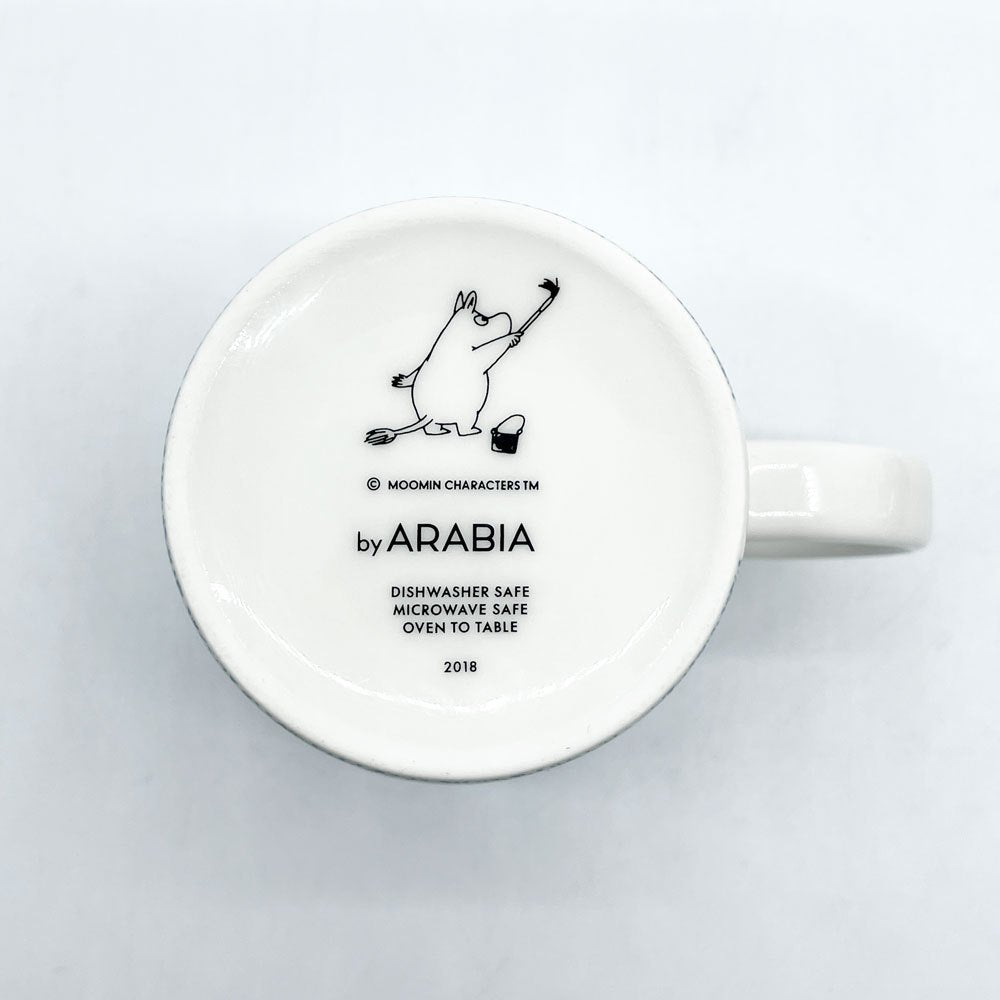 アラビア ARABIA ムーミンマグ MOOMIN ライトスノーフォール シール付 2018年冬限定 フィンランド 北欧食器 箱付き ●