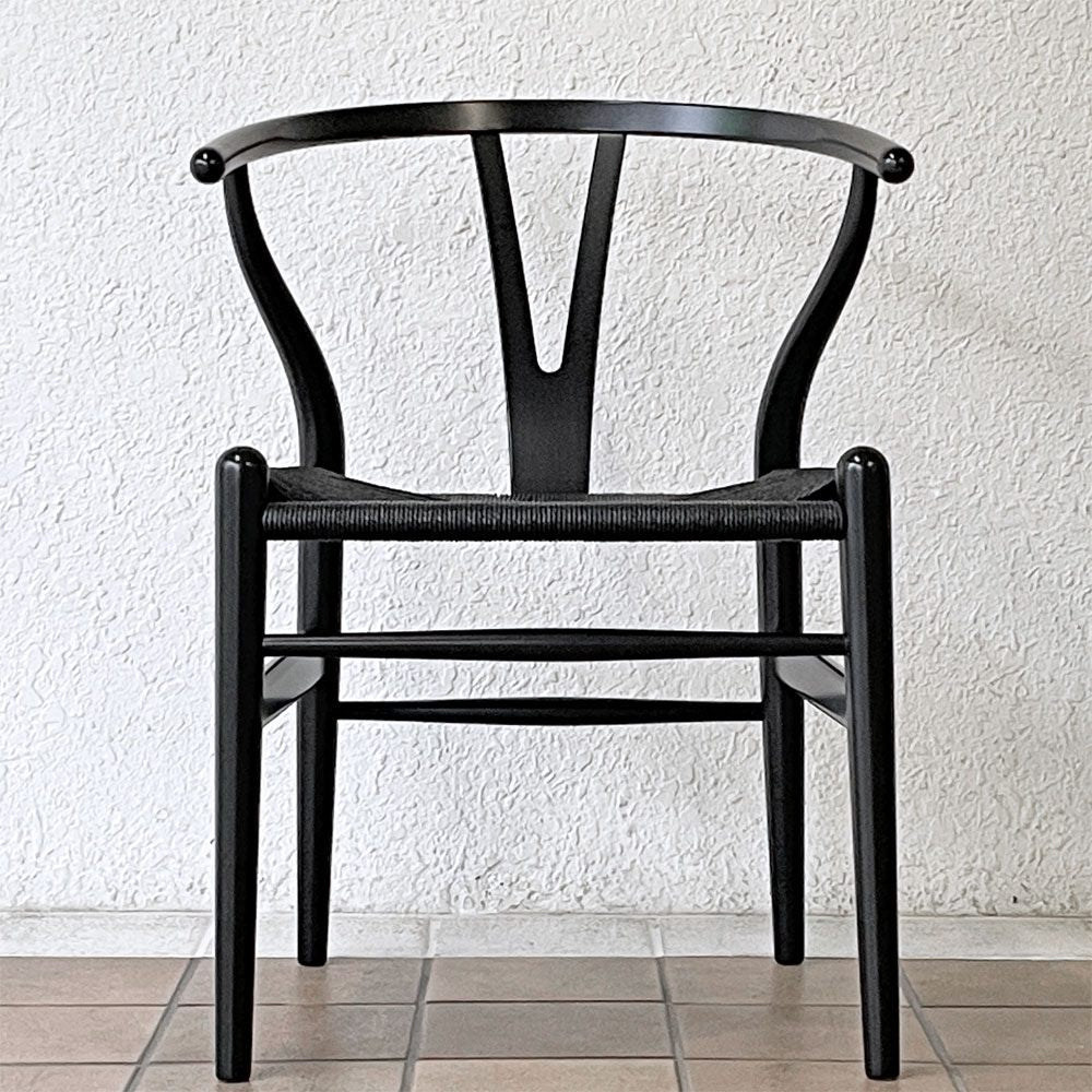 カールハンセン＆サン Carl Hansen & Son CH24 Yチェア ブラックラッカー × ブラックペーパーコード ハンス・J・ウェグナー ビーチ材 A ◇