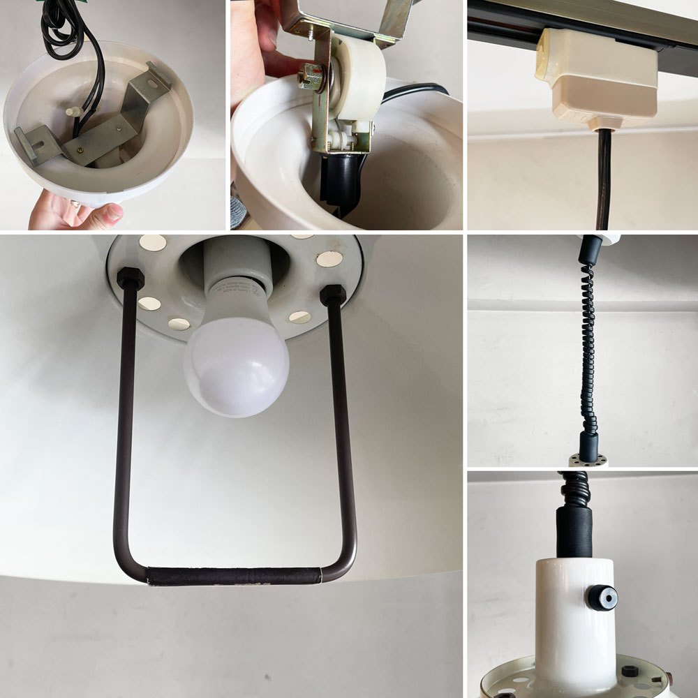 ミッドセンチュリーデザイン ペンダントライト スチールシェード Φ45cm ホワイト インダストリアルデザイン ■