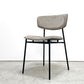 カリガリス Calligaris フィフティーズ FIFTIES ダイニングチェア サンドカラー×マットブラック ファブリック ベルベット スチール脚 モダンデザイン イタリア B ●
