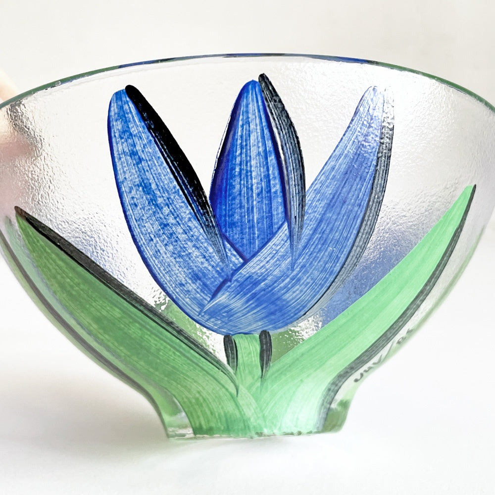 コスタボダ KOSTA BODA Tulipaシリーズ ボウル ガラス ブルー 北欧 スウェーデン ■