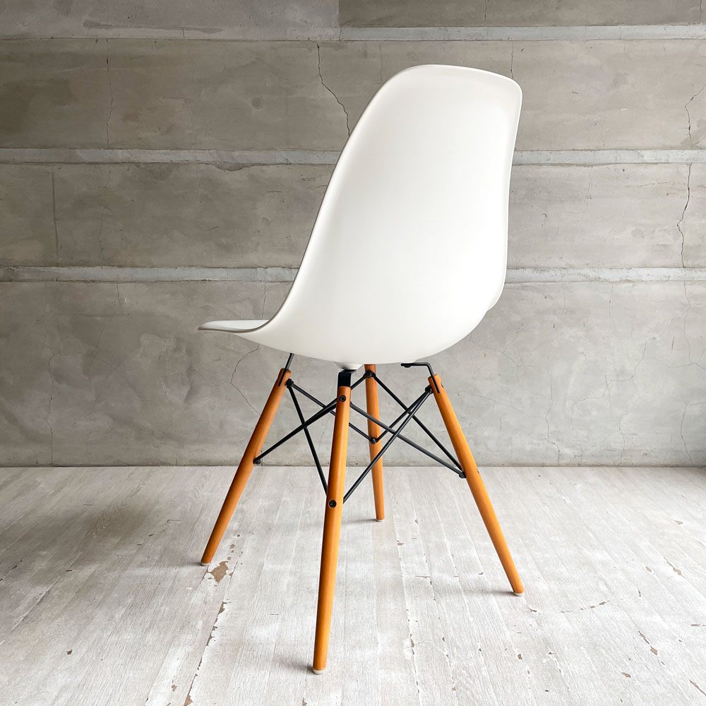 ハーマンミラー Herman Miller × ヴィトラ vitra サイドシェルチェア ポリプロピレン ドゥエルレッグ ホワイト  C&R イームズ ミッドセンチュリー ♪
