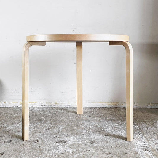 アルテック artek  90B ダイニングテーブル バーチ材 ホワイトラミネート 3本脚 アルヴァ・アアルト Alvar Aalto フィンランド 北欧 ■