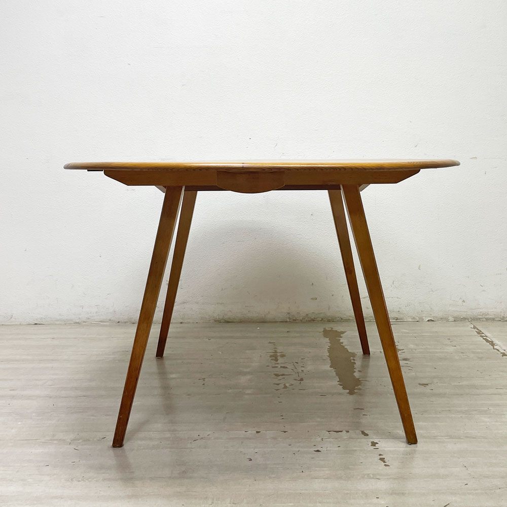 アーコール ERCOL ドロップリーフテーブル DROP LEAF TABLE ダイニングテーブル オーバルテーブル バタフライ エルム材 英国家具 ●