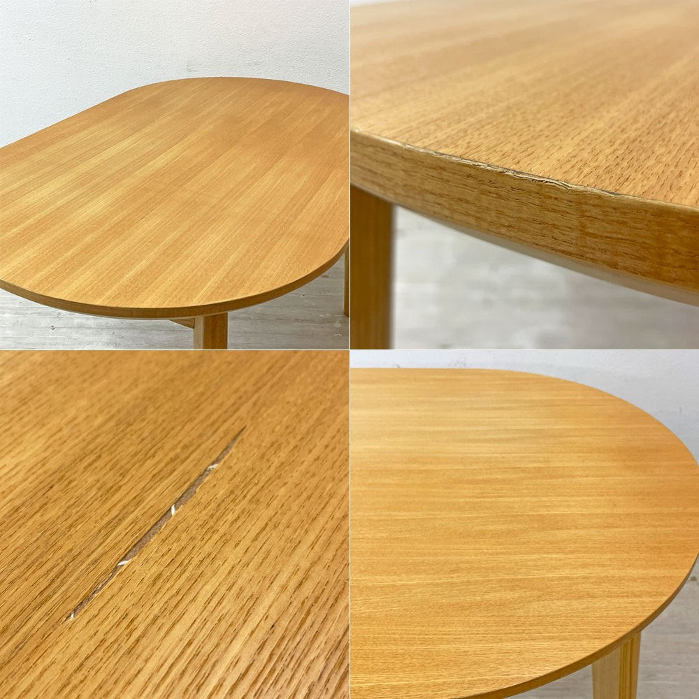 家具の里 木製 ダイニングテーブル オーバル型 W130cm 北欧スタイル ナチュラルスタイル ●