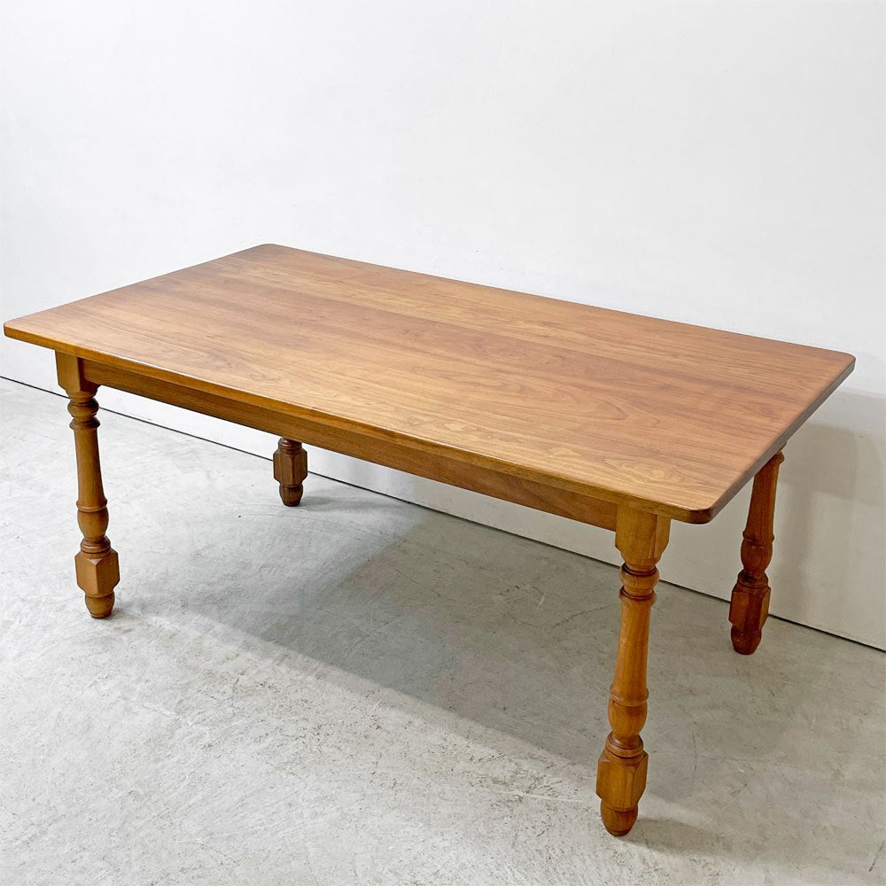 ノックオンウッド Knock on wood コロニアルシリーズ ダイニングテーブル W160cm ウォールナット無垢材 アーリーアメリカン クラシカルデザイン 特注 オーダー仕様 ●
