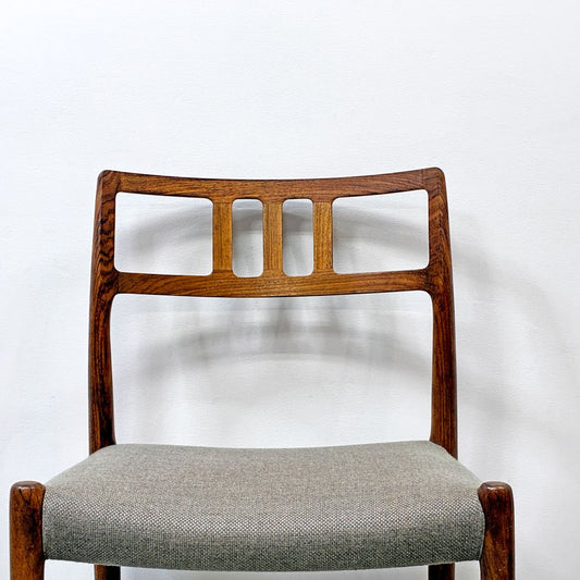 JLモラー J.L.Mollers Model No.79 ダイニングチェア ローズウッド材 グレー系カラー ニールス・O・モラー デンマーク 北欧家具 ●