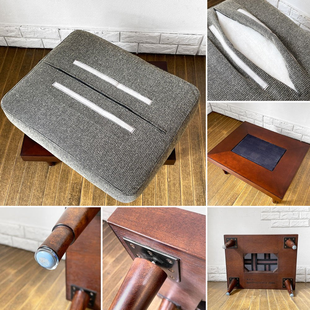 パシフィックファニチャーサービス PACIFIC FURNITURE SERVICE P.F.S スタンダードC STANDARD C オットマン フットスツール Mo Black 定価 : \ 77,000- ◎