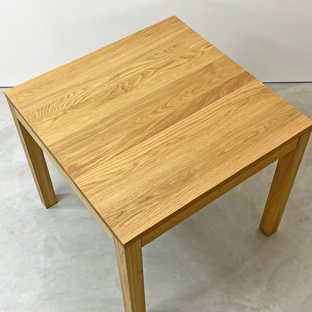 無印良品 MUJI ダイニングテーブル 無垢集成材 オーク材 引出付 W80cm スクエア ナチュラルスタイル 参考価格￥59,900- ●