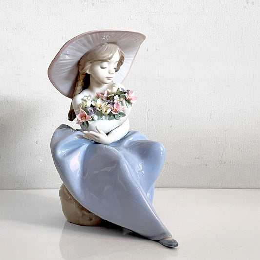 リヤドロ LLADRO 花の香りにつつまれて 陶器人形 未使用箱付き スペイン ■