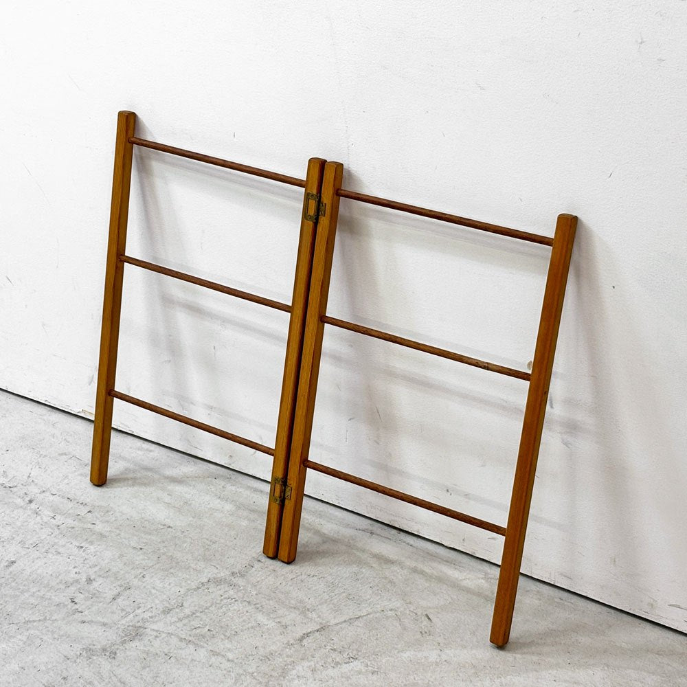 UK ビンテージ UK Vintage 木製 タオルハンガー 折り畳み ハンガー H58.5cm ナチュラル  ●