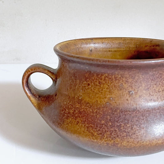 アラビア ARABIA ルスカ RUSKA フラワーポット プランターカバー 花器 スープボウル 把手付き H8cm ウラ・プロコッペ フィンランド 北欧ビンテージ ■