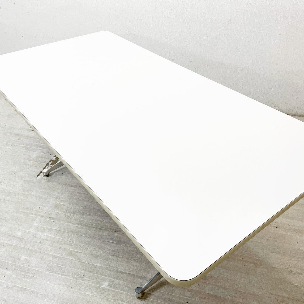 ハーマンミラー Herman Miller コントラクトテーブル ワークデスク レクタングル W180cm C&R イームズ ミッドセンチュリー ●