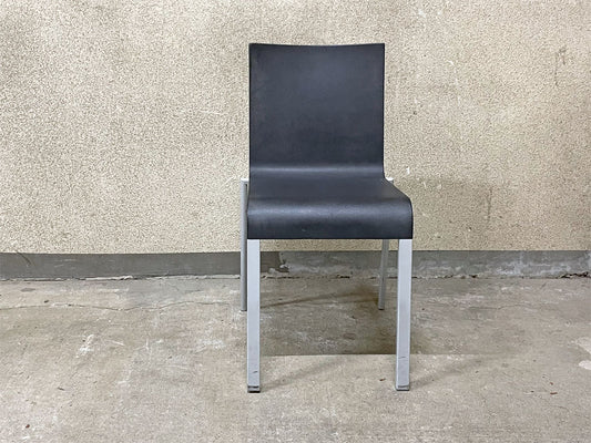 ヴィトラ vitra. ゼロスリー .03 ダイニングチェア スタッキングチェア A ベーシックダーク Maarten Van Severen 定価70,400円程 〓