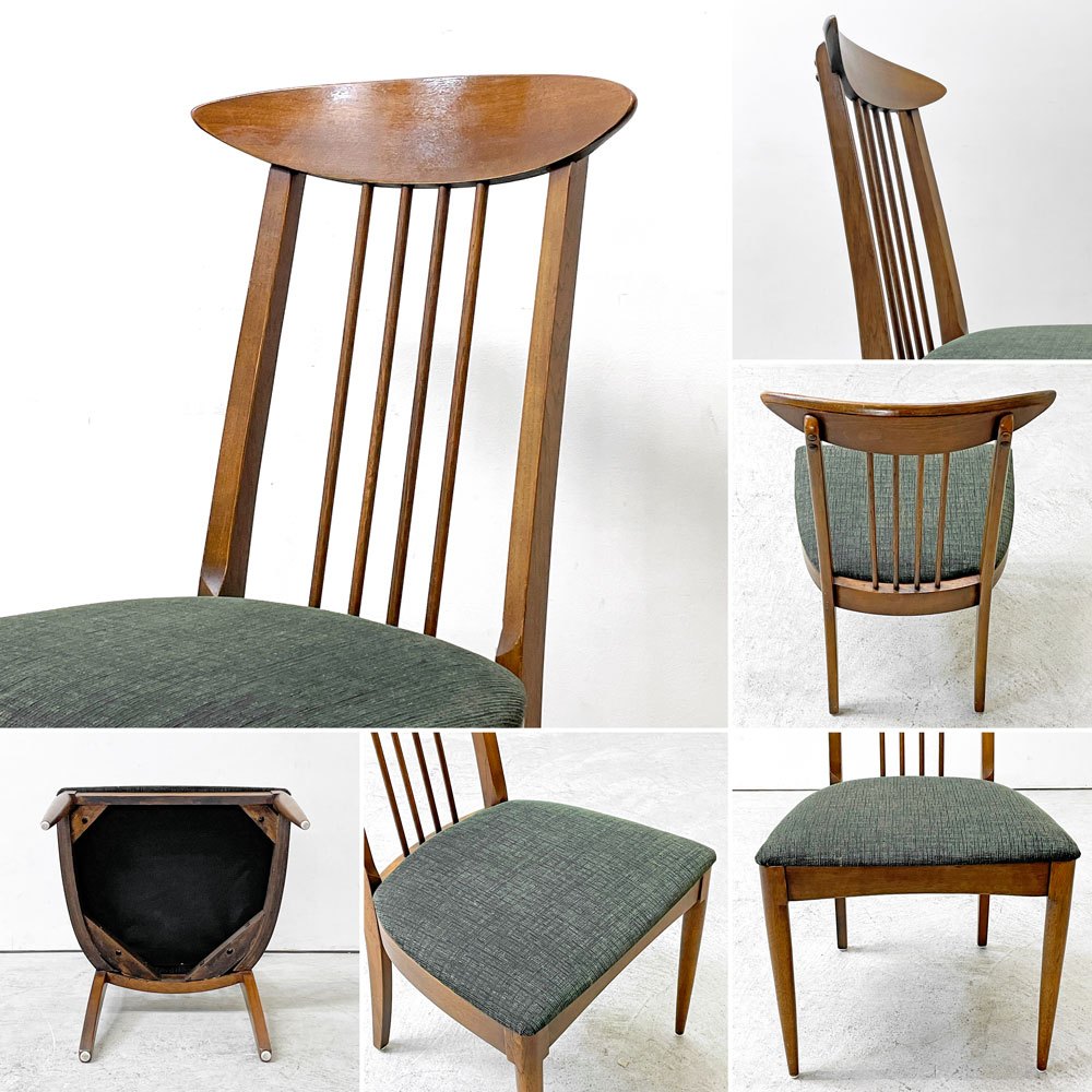 ブロイヒル Broyhill スカルプトラ Sculptra ダイニングチェア ウォールナット USビンテージ vintage ミッドセンチュリー A ●