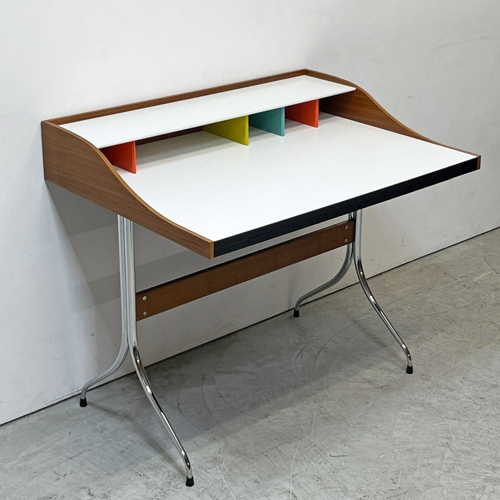 ヴィトラ Vitra ネルソンスワッグレッグデスク Nelson Swag Leg Desk ホワイトラミネート天板 W99cm ジョージ・ネルソン ミッドセンチュリー ●