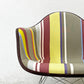 ハーマンミラー Herman Miller アームシェルチェア 2nd ビンテージ アプホルスター キャッツクレイドルベース ボーダー生地 新品張替済 C&R イームズ ミッドセンチュリー ●