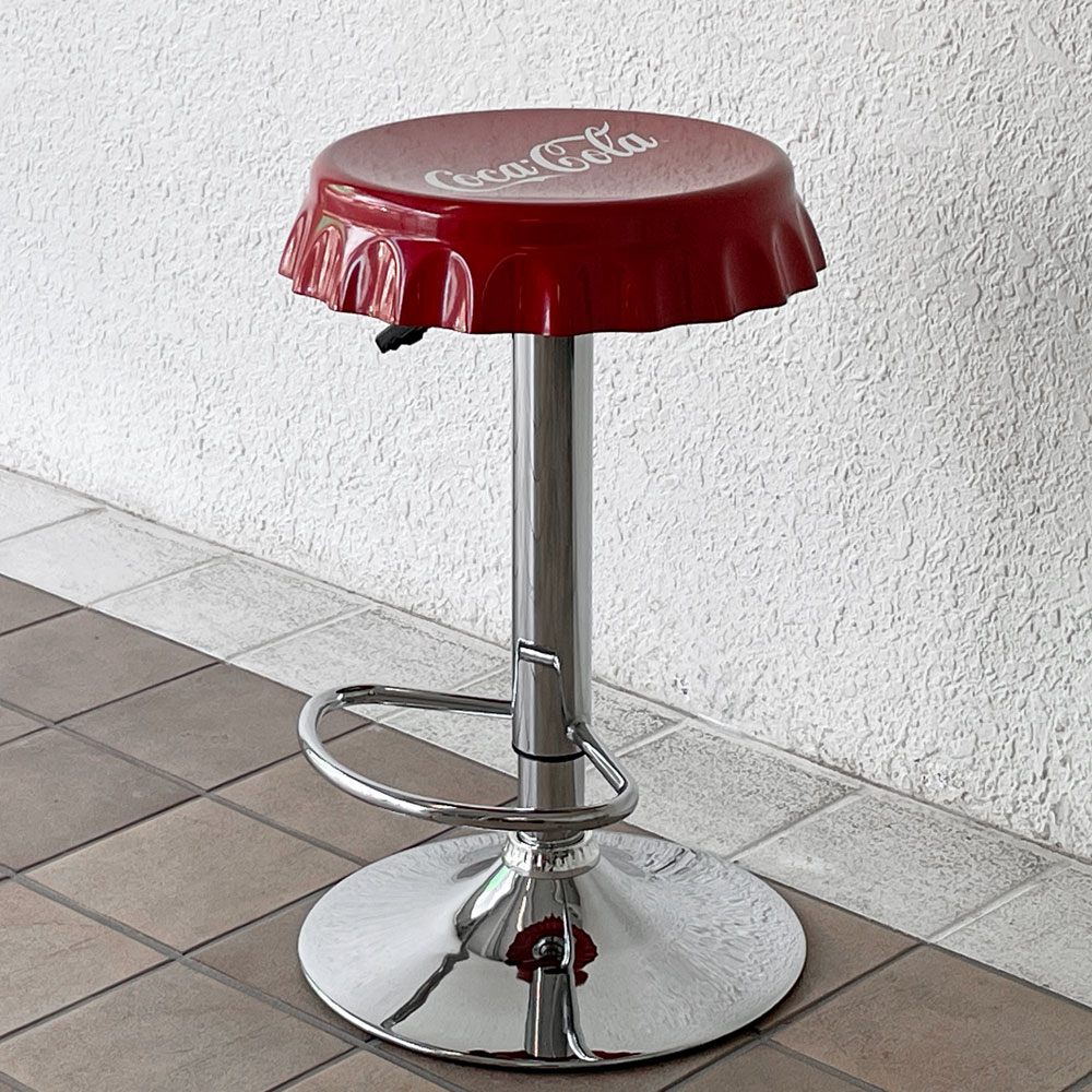 コカ・コーラ ボトルキャップチェア バースツール Coke Bottle Cap Bar Stool 昇降式 A ◇