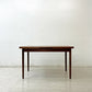 デンマークビンテージ Danish Vintage エクステンション EX ダイニングテーブル W120-212cm チーク材 伸長式 ドローリーフ式 北欧家具 ●