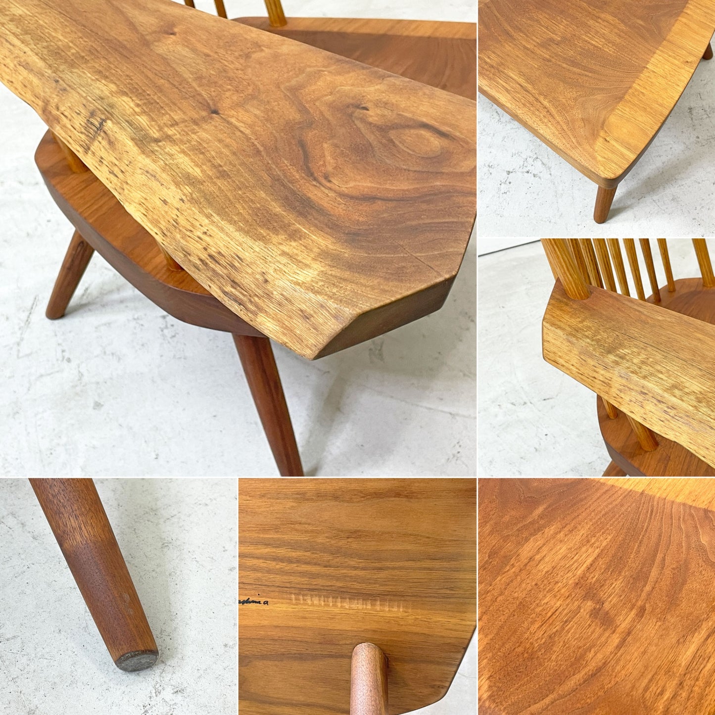 桜製作所 CN103 ラウンジアーム LOUNGE ARM ラウンジチェア アームチェア 片肘 ウォールナット無垢材 ジョージ・ナカシマ George Nakashima 焼印有 ●