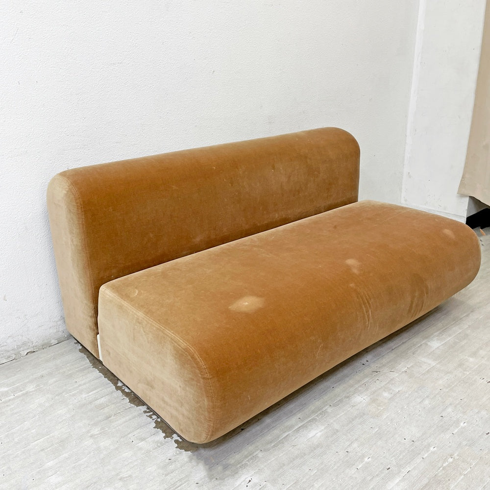 ノル Knoll スザンヌソファ Suzanne sofa 2pソファ 2人掛け モケット生地 ライトブラウン 高浜和秀 ●