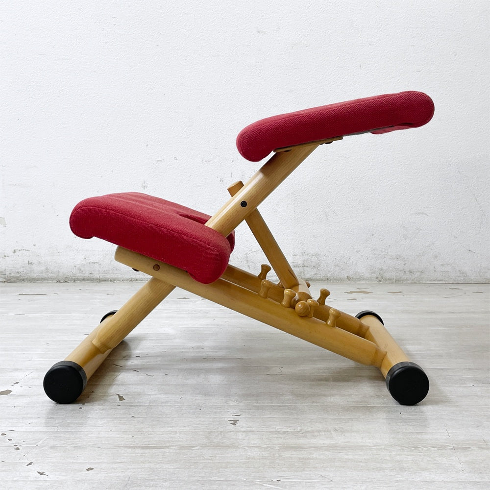 ストッケ STOKKE ヴァリエール VARIER マルチバランス MULTI バランスチェア ビーチ材 ファブリック レッド 北欧 ノルウェー ●