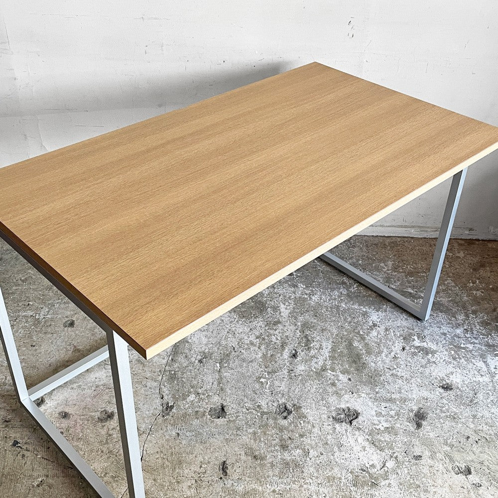 ビスレー BISLEY デスクプラン DESK PLAN Lフット ワーキングテーブル デスク オーク メラミン天板 スチール脚 W120cm イギリス ■