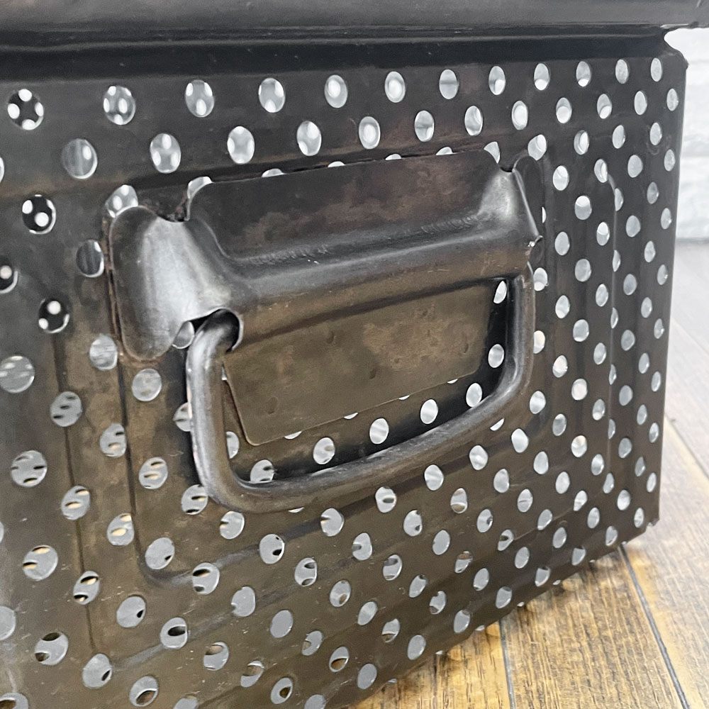 SCHAFER スタッキング ストレージボックス パンチングメタル インダストリアル ドイツビンテージ D ◎