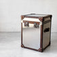 ハロ HALO パリス PARIS トランク TRUNK ブラッシュドスチール サイドテーブル チェスト 英国家具 廃番 定価￥97,900- ★